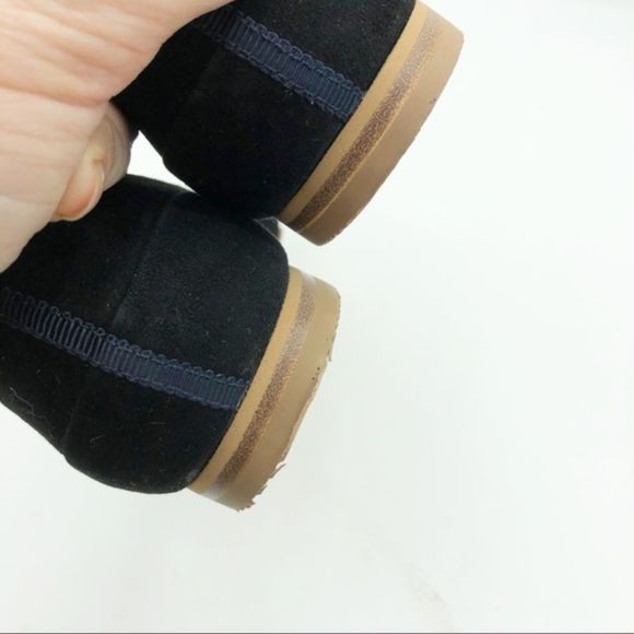 Boden Black Suede Henrietta D'Orsay Ballet Flats - Picture 4 of 6